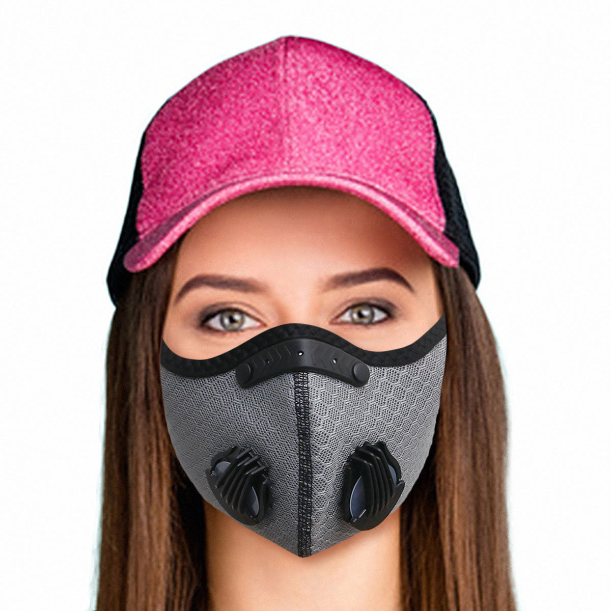 Gray Mesh Sports Mask|Stretch to Fit - Premium Wholesale Fashion Accessories from Pinktown - Just $11! Shop now at chiquestyles
