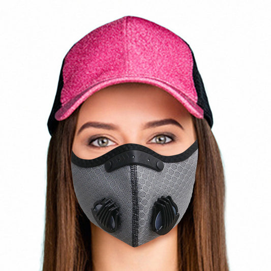 Gray Mesh Sports Mask|Stretch to Fit - Premium Wholesale Fashion Accessories from Pinktown - Just $11! Shop now at chiquestyles