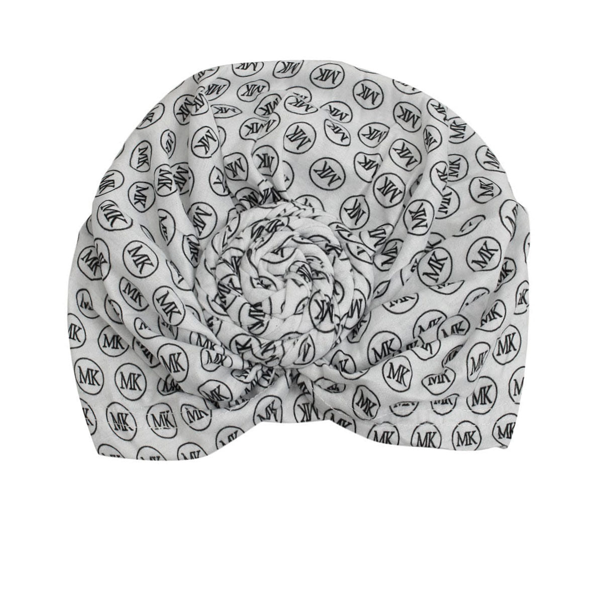 White MK Circle Twist Knot Turban - Premium Wholesale Fashion Accessories from Pinktown - Just $7! Shop now at chiquestyles
