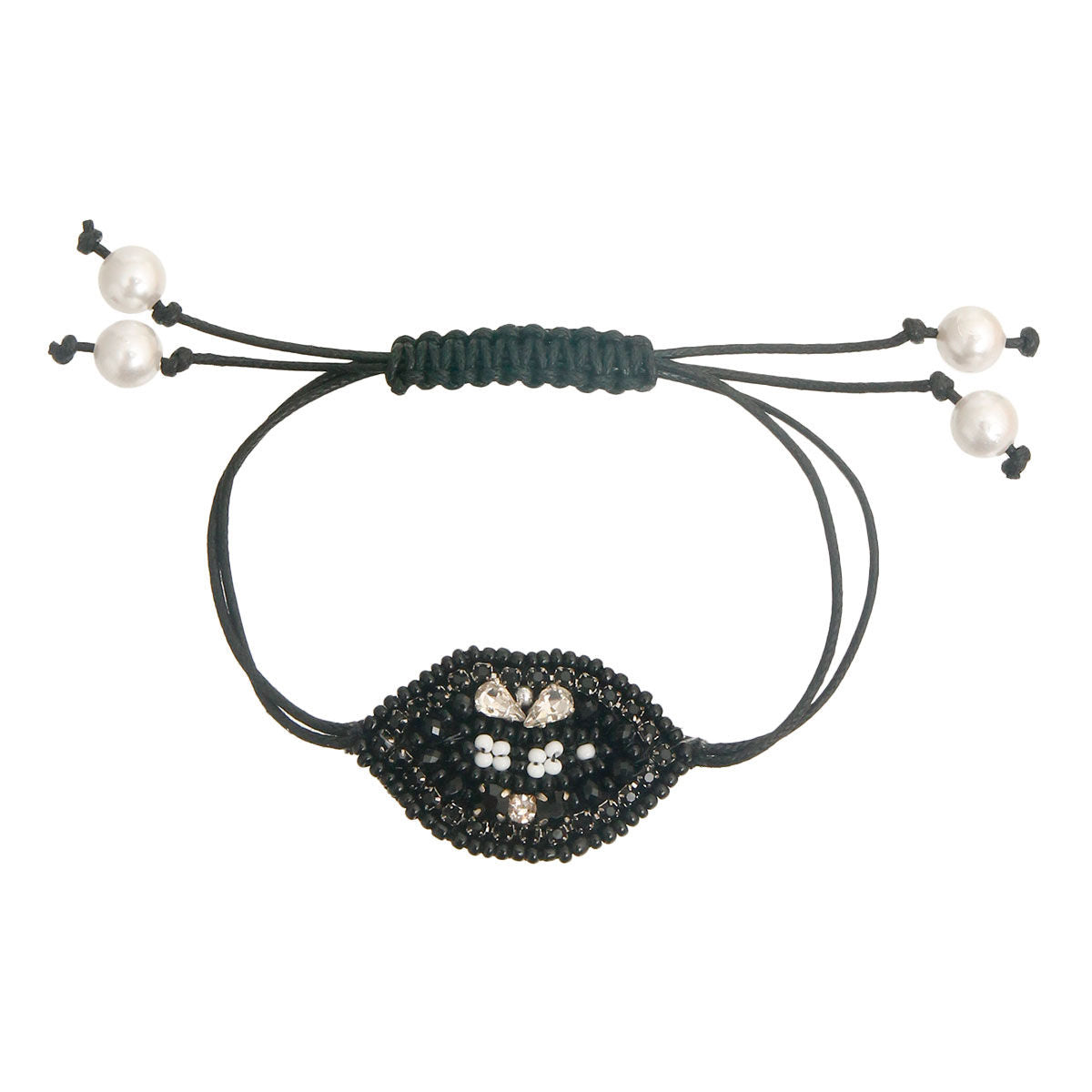 Black Lips Friendship Bracelet|Adjustable - Premium Wholesale Jewelry from Pinktown - Just $9! Shop now at chiquestyles
