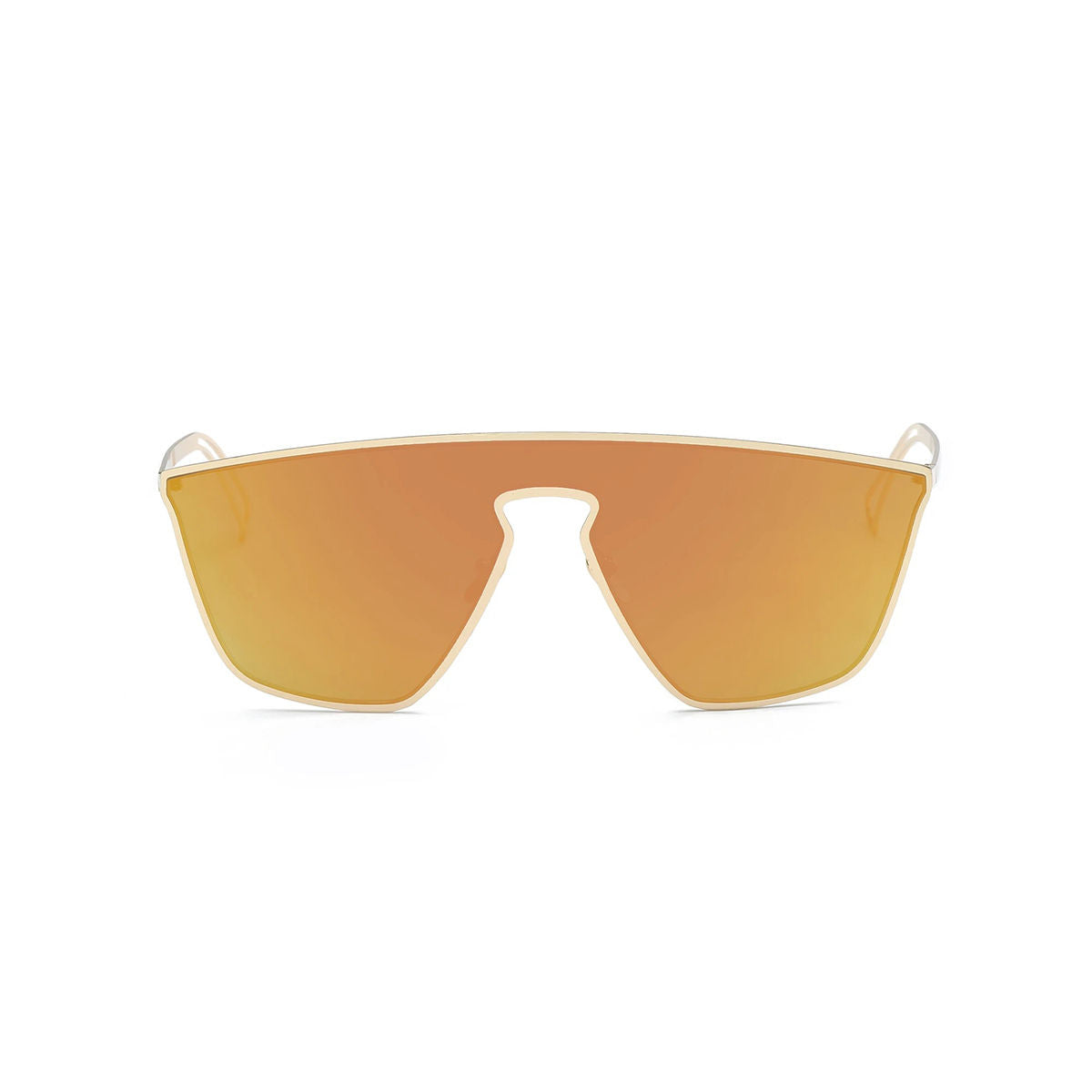 Orange Futuristic Flat Lens Sunglasses|One Size - Premium Wholesale Fashion Accessories from Pinktown - Just $15! Shop now at chiquestyles