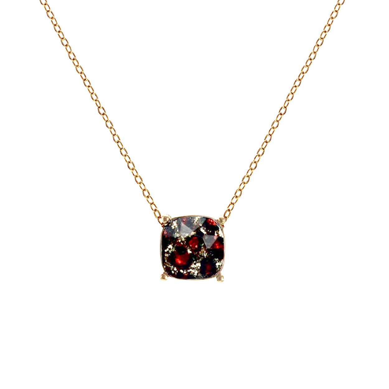 Gold Leopard Glitter Necklace|16 inches - Premium Wholesale Jewelry from Pinktown - Just $10! Shop now at chiquestyles