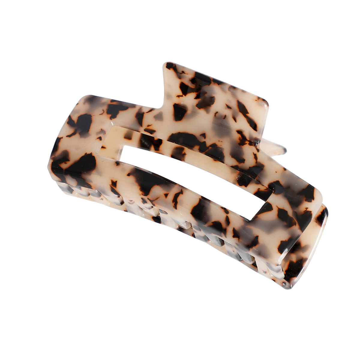 Light Brown Marbled Rectangle Clip|3.75 inches - Premium Wholesale Fashion Accessories from Pinktown - Just $12! Shop now at chiquestyles