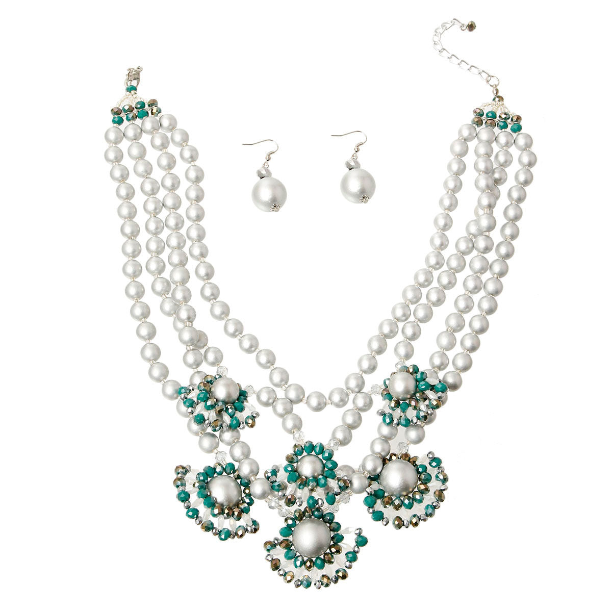 Pearl and Bead Necklace Set|18 inches - Premium Wholesale Jewelry from Pinktown - Just $41! Shop now at chiquestyles