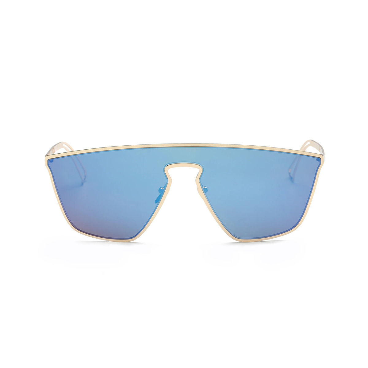 Blue Futuristic Flat Lens Sunglasses|One Size - Premium Wholesale Fashion Accessories from Pinktown - Just $16! Shop now at chiquestyles