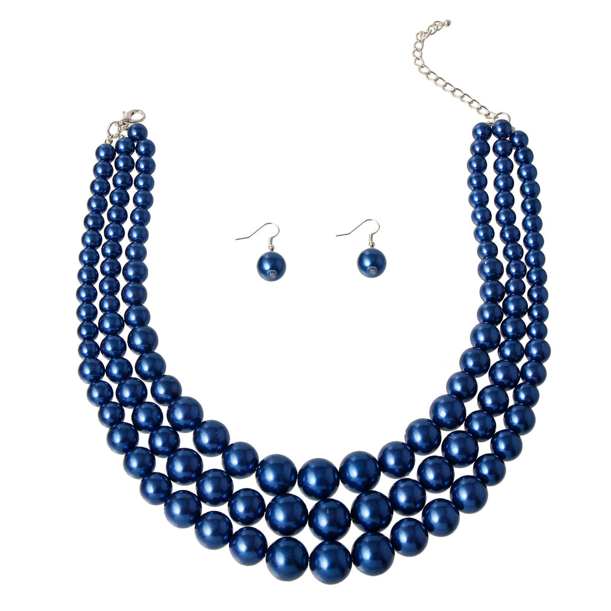 Multi Strand Pearl Necklace Set|18 inches - Premium Wholesale Jewelry from Pinktown - Just $14! Shop now at chiquestyles
