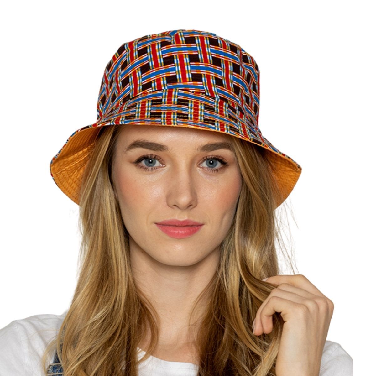 Brown Geometric Reversible Bucket Hat - Premium Wholesale Fashion Accessories from Pinktown - Just $13! Shop now at chiquestyles