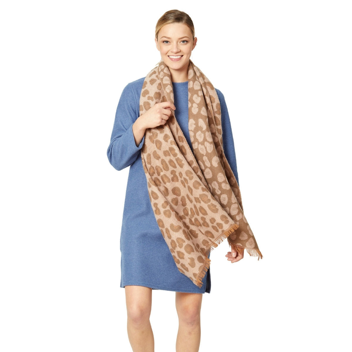 Pink Leopard Reversible Cozy Scarf|70.8 x 27.5 inches - Premium Wholesale Fashion Accessories from Pinktown - Just $20! Shop now at chiquestyles