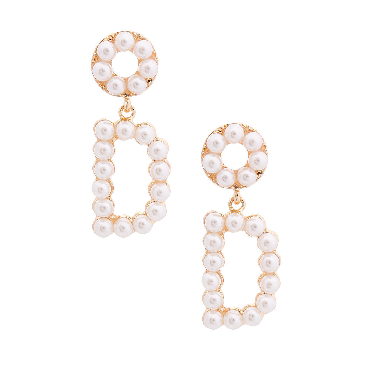 Cream Dangling D Earrings|2 inches - Premium Wholesale Jewelry from Pinktown - Just $9! Shop now at chiquestyles