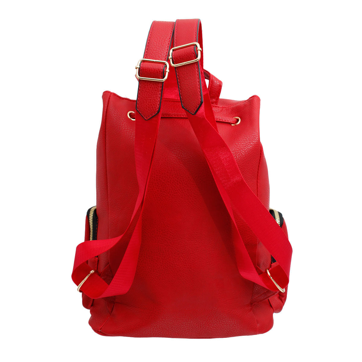 Red Triple Pocket Backpack - Premium Wholesale Fashion Accessories from Pinktown - Just $34! Shop now at chiquestyles