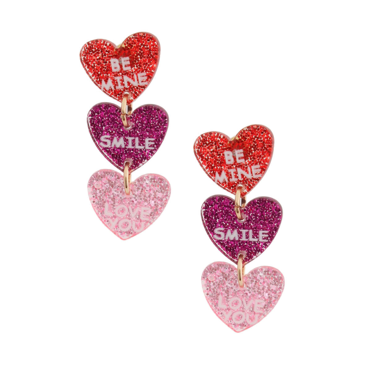 Be Mine Convo Heart Earrings|1.5 inches - Premium Wholesale Jewelry from Pinktown - Just $13! Shop now at chiquestyles