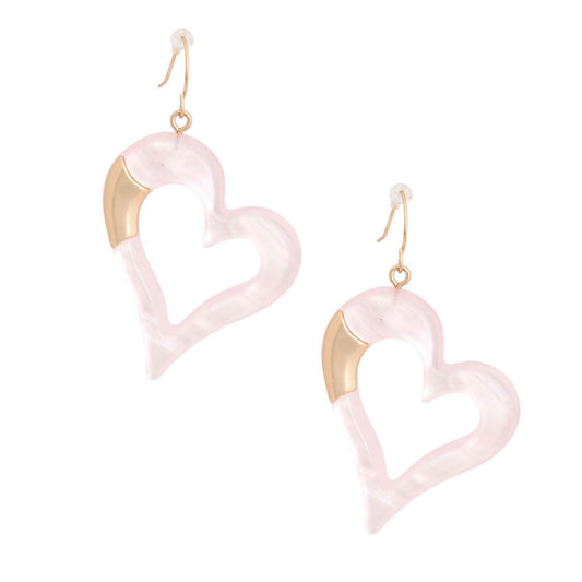 Light Pink Matte Gold Earrings|2.35 inches - Premium Wholesale Jewelry from Pinktown - Just $15! Shop now at chiquestyles