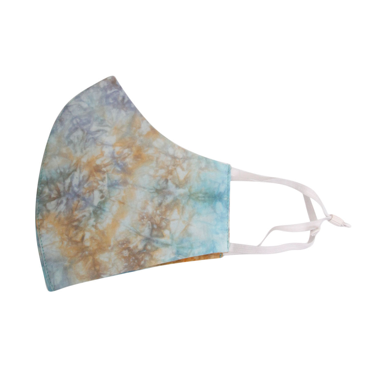 Blue and Yellow Tie Dye Mask|Stretch to Fit - Premium Wholesale Fashion Accessories from Pinktown - Just $7! Shop now at chiquestyles