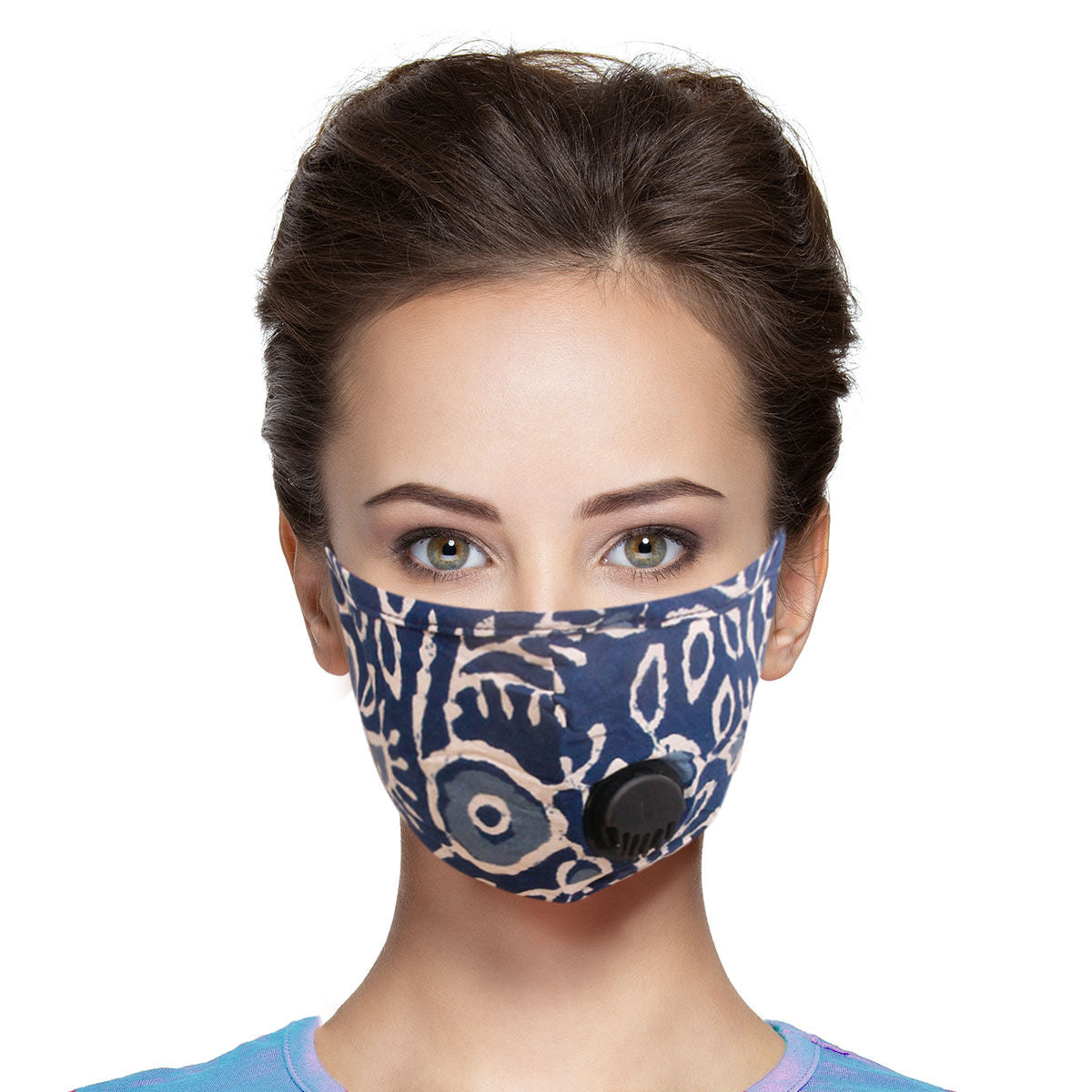 Blue Cheetah Filter Mask|Stretch to Fit - Premium Wholesale Fashion Accessories from Pinktown - Just $9! Shop now at chiquestyles