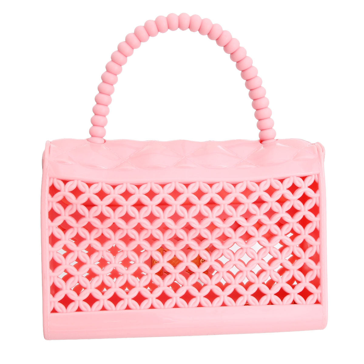 Pink Jelly Top Handle Mini Crossbody|6.75 x 4.5 x 2.5 inches - Premium Wholesale Fashion Accessories from Pinktown - Just $25! Shop now at chiquestyles