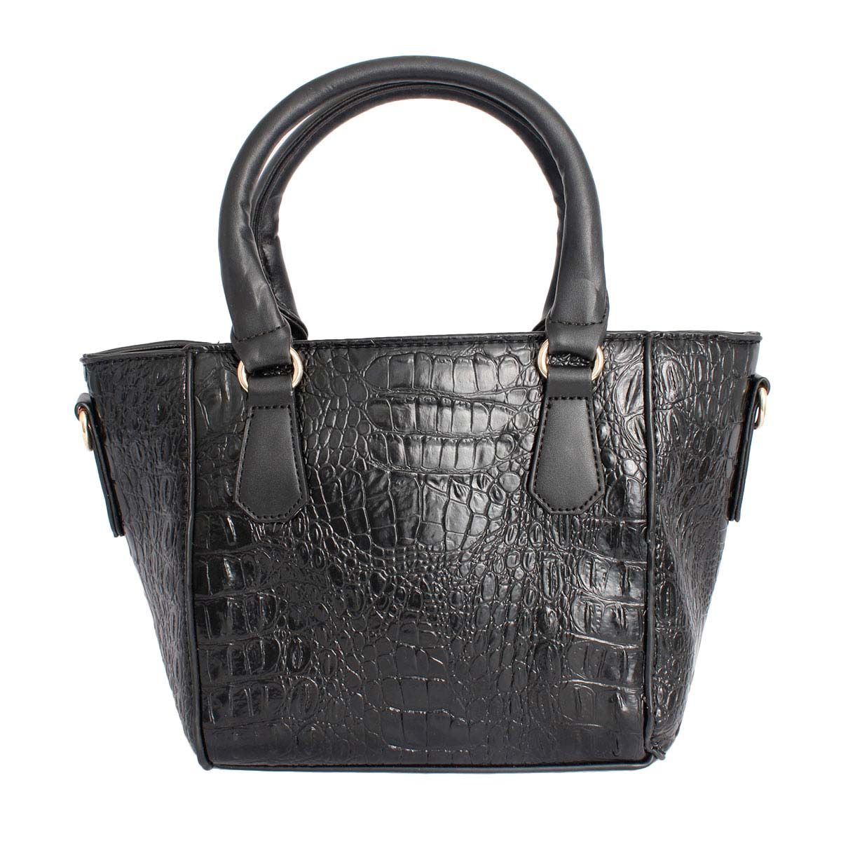 Black Croc Tote Pouch Set|12.5 x 8 x 4 inches - Premium Wholesale Fashion Accessories from Pinktown - Just $36! Shop now at chiquestyles