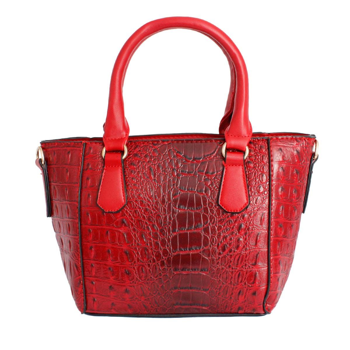 Red Croc Tote Pouch Set|12.5 x 8 x 4 inches - Premium Wholesale Fashion Accessories from Pinktown - Just $36! Shop now at chiquestyles