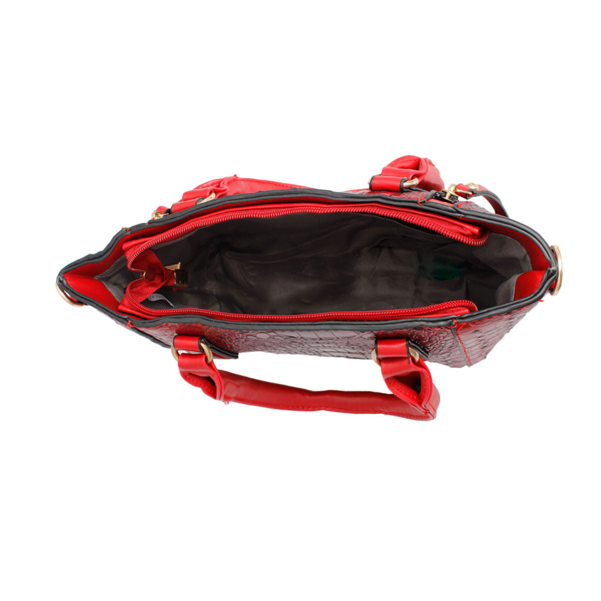 Red Croc Tote Pouch Set|12.5 x 8 x 4 inches - Premium Wholesale Fashion Accessories from Pinktown - Just $36! Shop now at chiquestyles