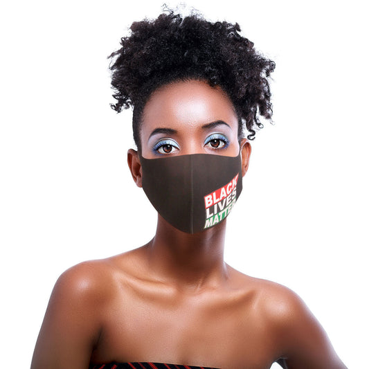 Multi Color Print BLACK LIVES MATTER Mask|Stretch to Fit - Premium Wholesale Fashion Accessories from Pinktown - Just $1! Shop now at chiquestyles