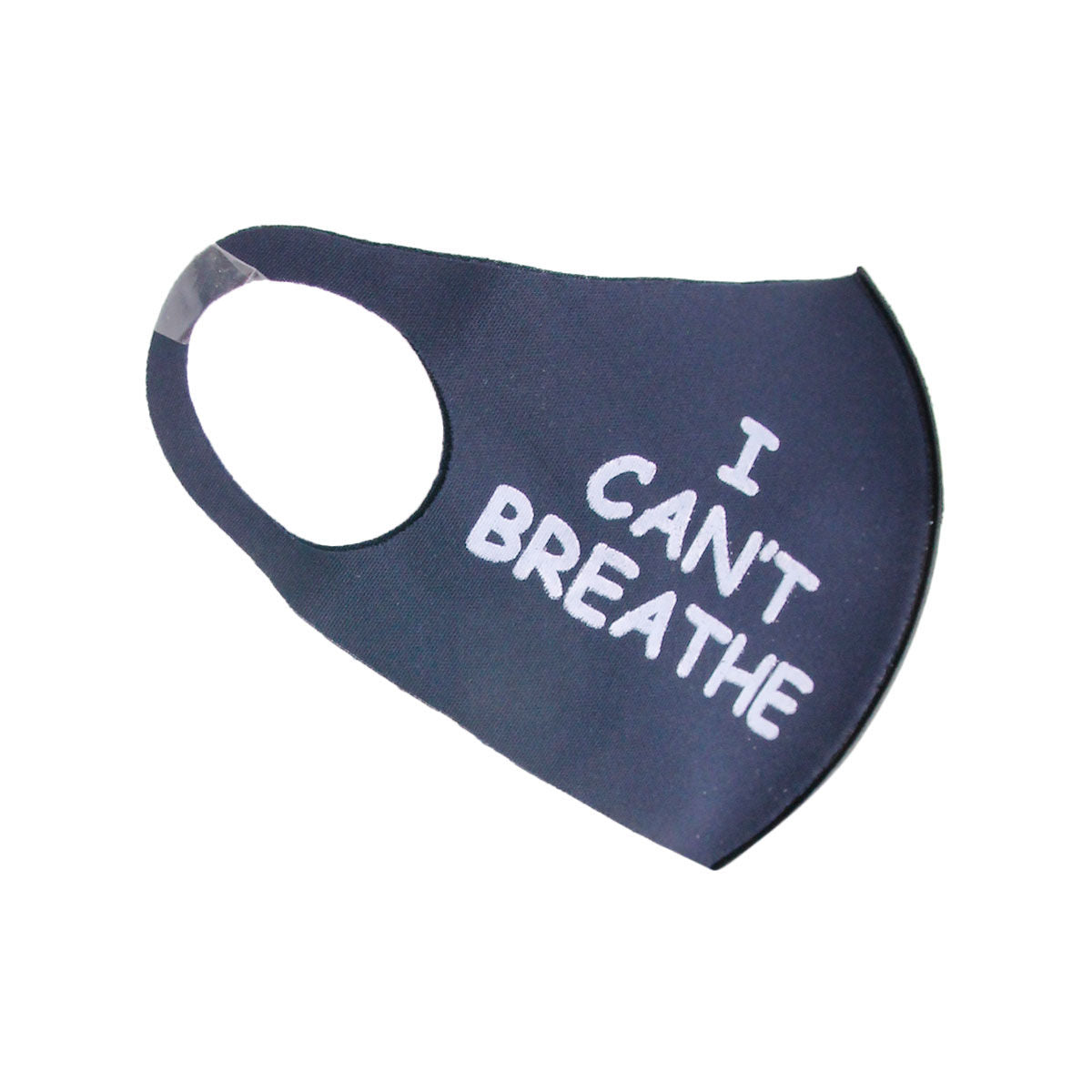 Gray Print I CAN'T BREATH Mask|Stretch to Fit - Premium Wholesale Fashion Accessories from Pinktown - Just $6! Shop now at chiquestyles