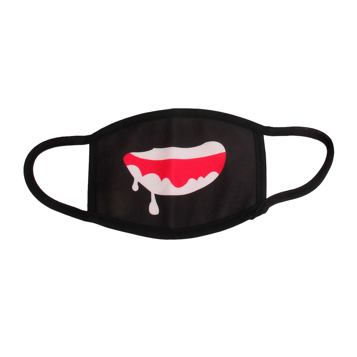 Black Drooling Mouth Mask|Stretch to Fit - Premium Wholesale Fashion Accessories from Pinktown - Just $4! Shop now at chiquestyles