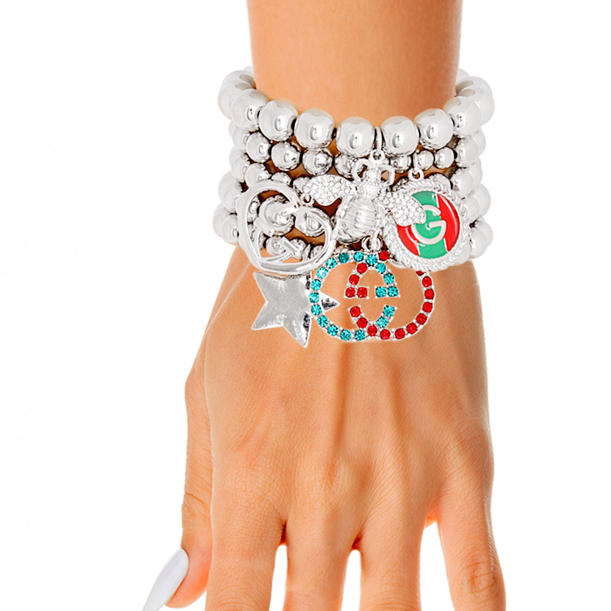 Silver Luxury-Inspired Bracelets|Stretch to Fit - Premium Wholesale Jewelry from Pinktown - Just $19! Shop now at chiquestyles