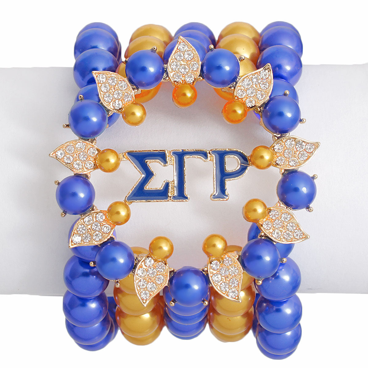 Bracelet Blue Gold Pearl Sigma 5 Strand for Women - Premium Wholesale Jewelry from Pinktown - Just $17! Shop now at chiquestyles