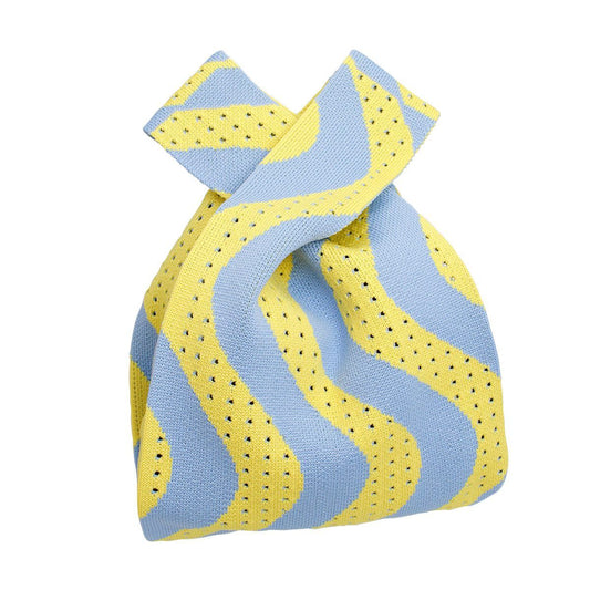 Purse Yellow Blue Wavy Handbag for Women - Premium Wholesale Fashion Accessories from Pinktown - Just $17! Shop now at chiquestyles