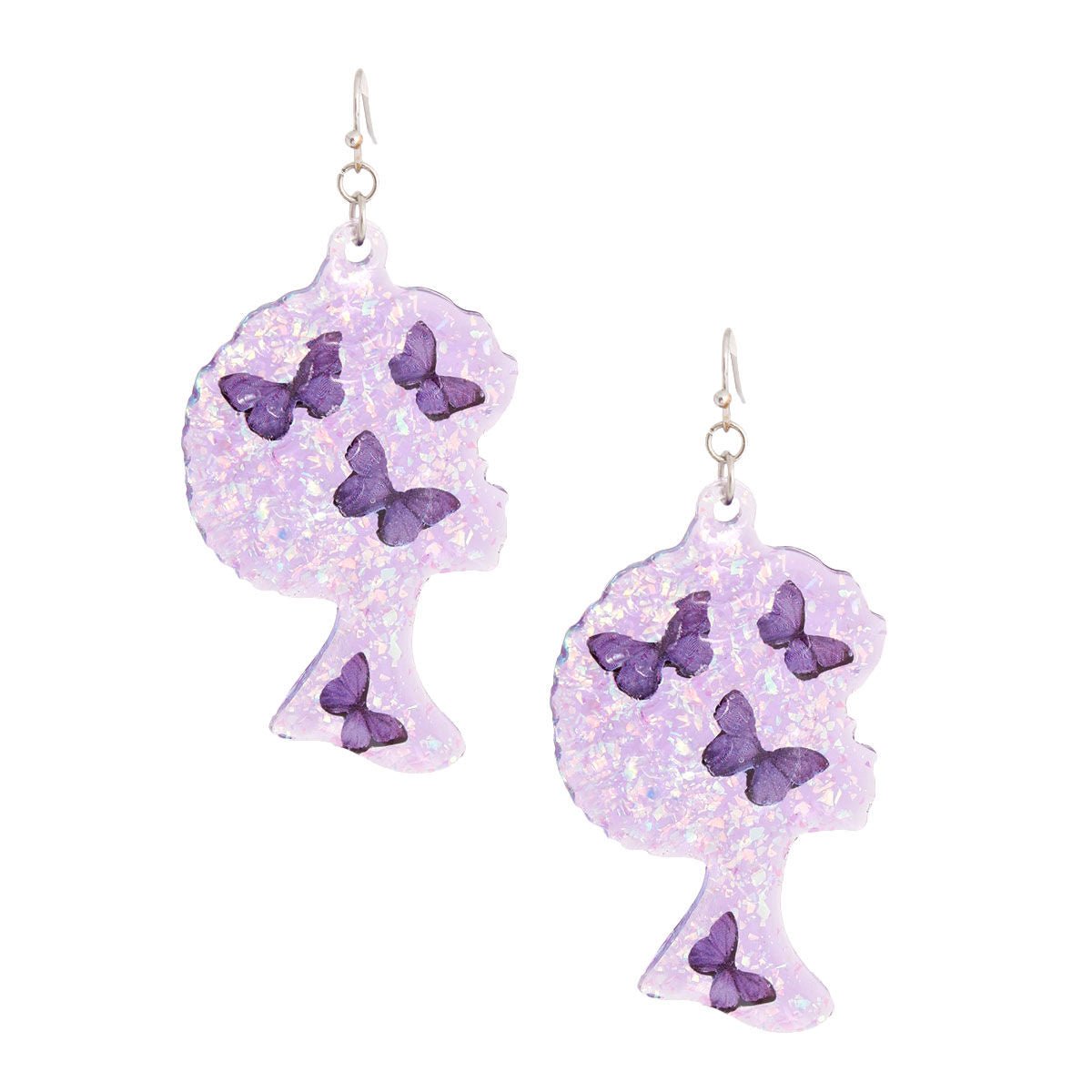Purple Afro Butterfly Earrings|3 inches - Premium Wholesale Jewelry from Pinktown - Just $14! Shop now at chiquestyles