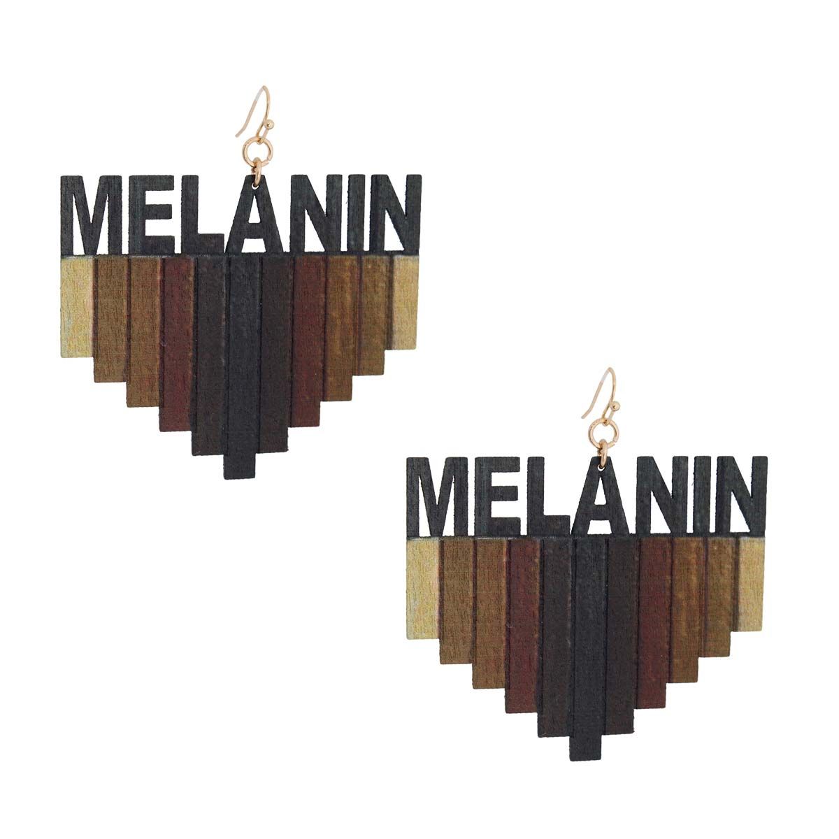 Wood Melanin Earrings|2.5 inches - Premium Wholesale Jewelry from Pinktown - Just $13! Shop now at chiquestyles