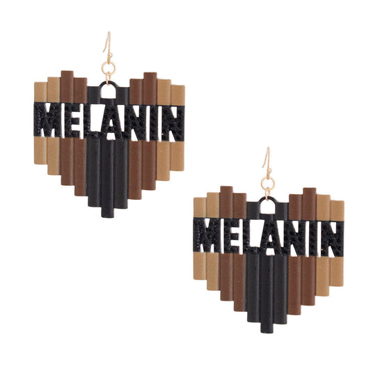 Metal Melanin Earrings|2.5 inches - Premium Wholesale Jewelry from Pinktown - Just $16! Shop now at chiquestyles