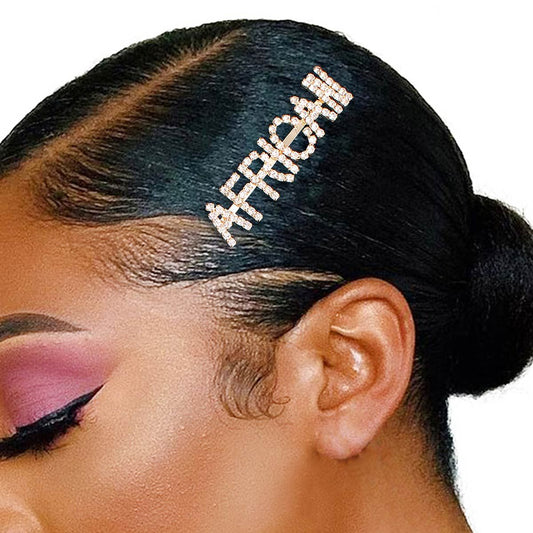 Gold AFRICAN Sparkle Hair Pin|3.5 inches - Premium Wholesale Fashion Accessories from Pinktown - Just $5! Shop now at chiquestyles