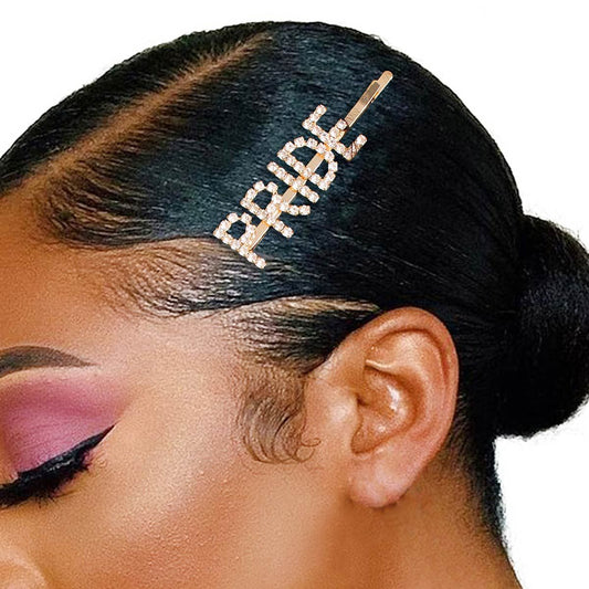 Gold PRIDE Sparkle Hair Pin|2.85 inches - Premium Wholesale Fashion Accessories from Pinktown - Just $5! Shop now at chiquestyles