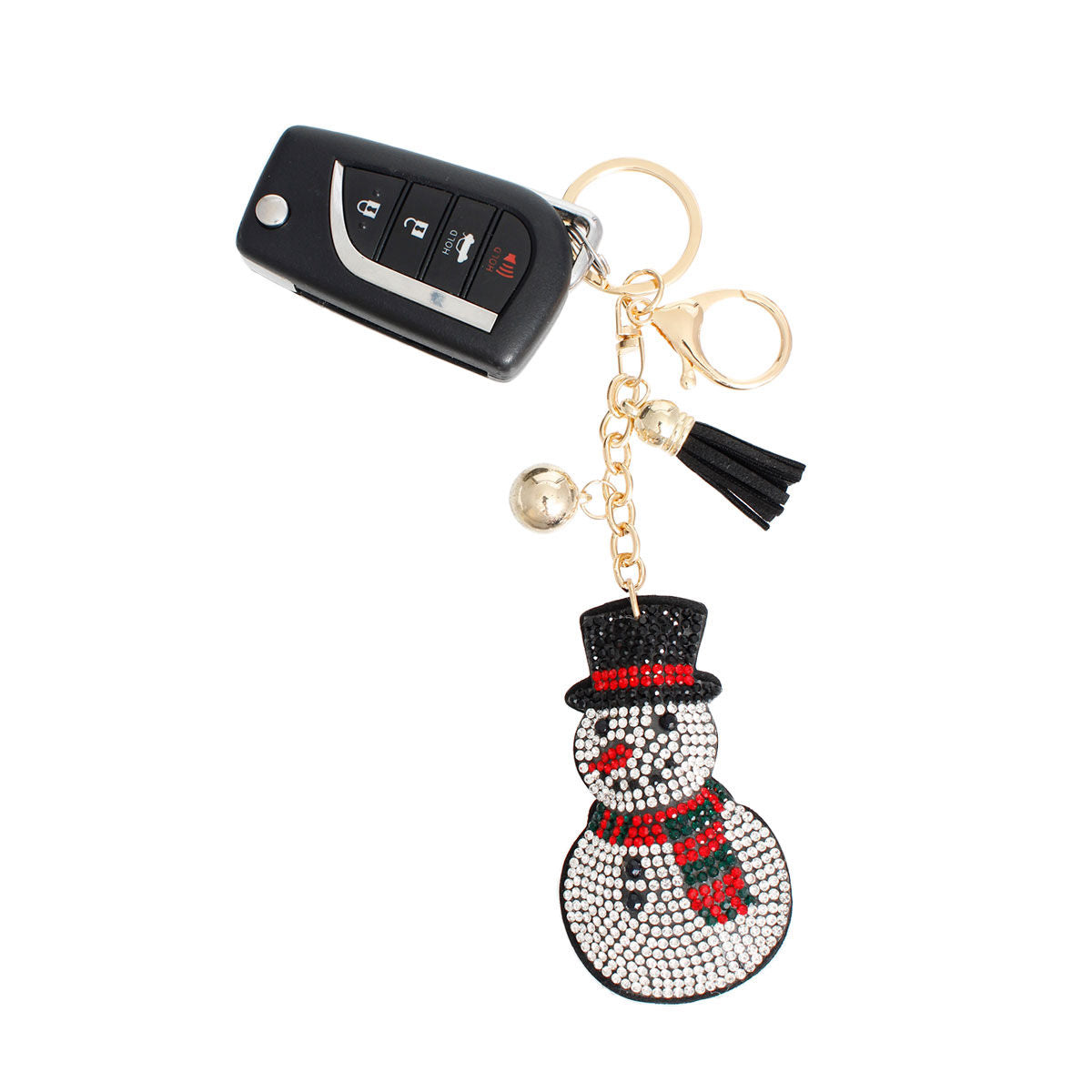 Keychain Black Snowman Bag Clip for Women|6.75 x 1.75 inches - Premium Wholesale Fashion Accessories from Pinktown - Just $8! Shop now at chiquestyles