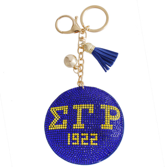 Blue Gold Padded Sorority Keychain|7 x 3.10 inches - Premium Wholesale Fashion Accessories from Pinktown - Just $10! Shop now at chiquestyles