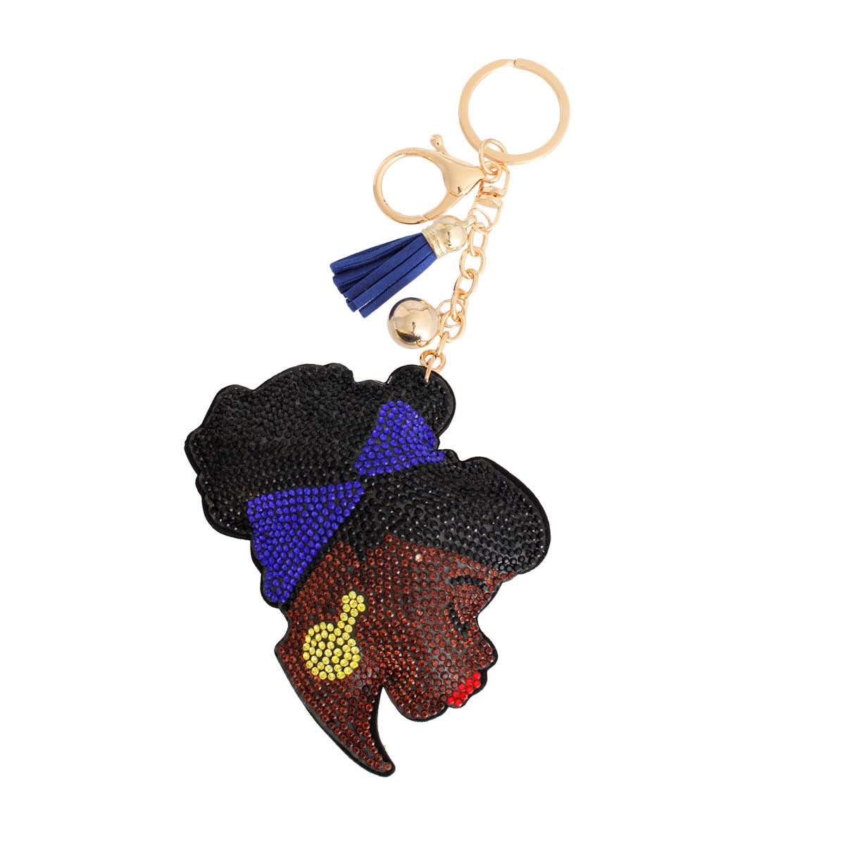 Blue Headband Woman Keychain|7.5 x 4 inches - Premium Wholesale Fashion Accessories from Pinktown - Just $11! Shop now at chiquestyles