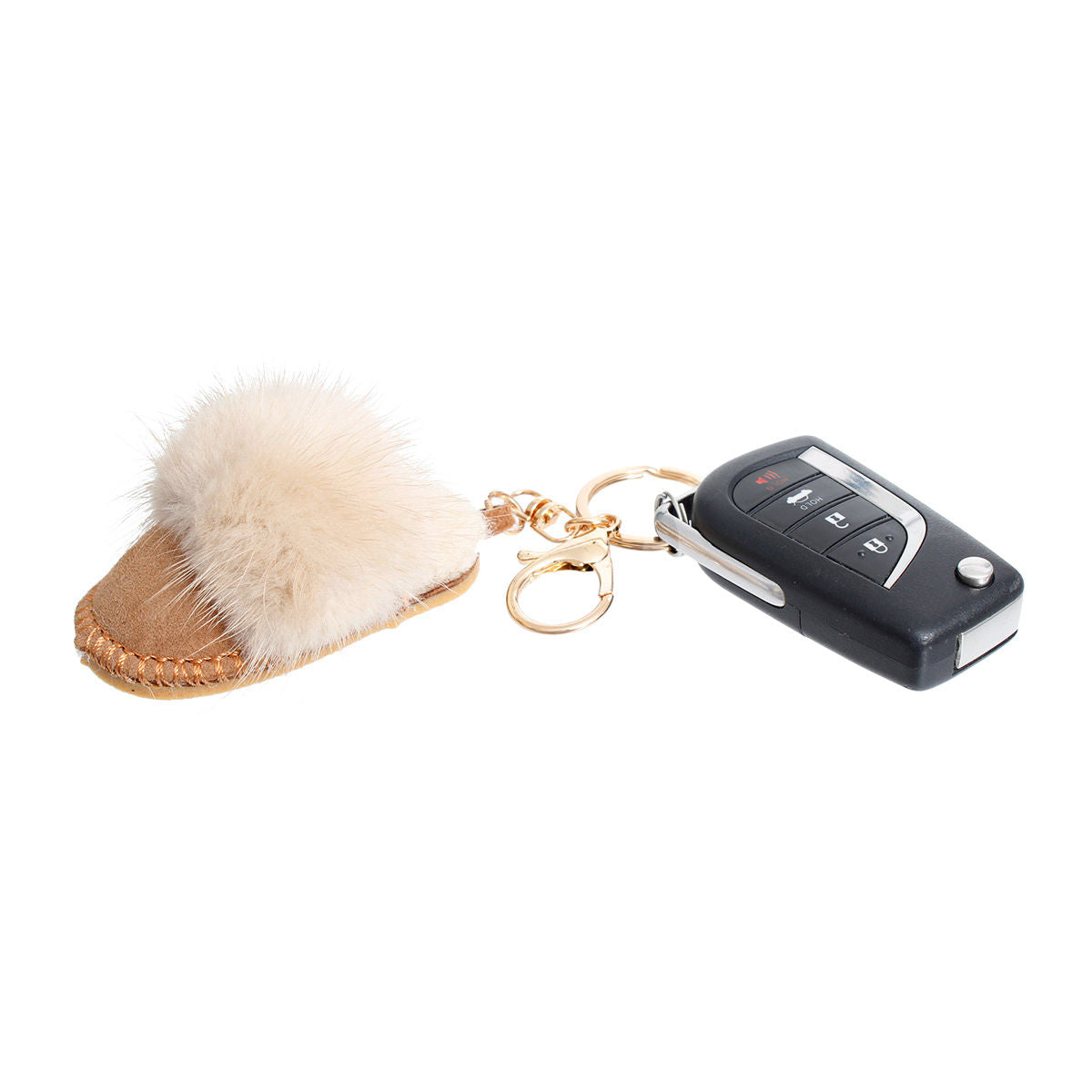 Keychain Sherpa Mule Bag Clip for Women|5.5 x 1.75 inches - Premium Wholesale Fashion Accessories from Pinktown - Just $18! Shop now at chiquestyles