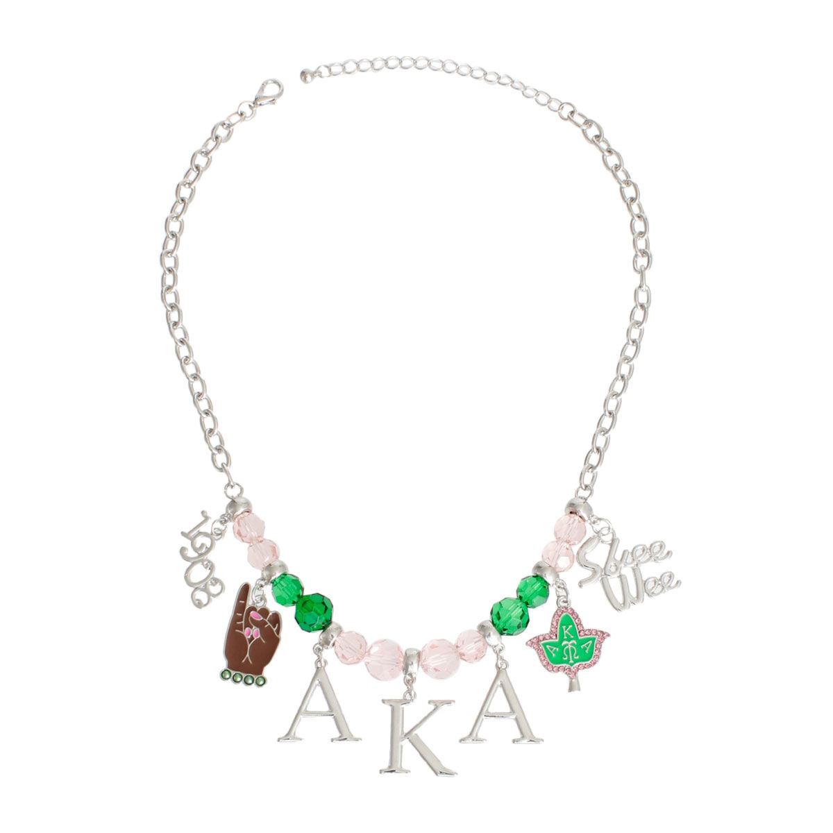 Pink Green Bead AKA Necklace|17 + 3 inches - Premium Wholesale Jewelry from Pinktown - Just $19! Shop now at chiquestyles