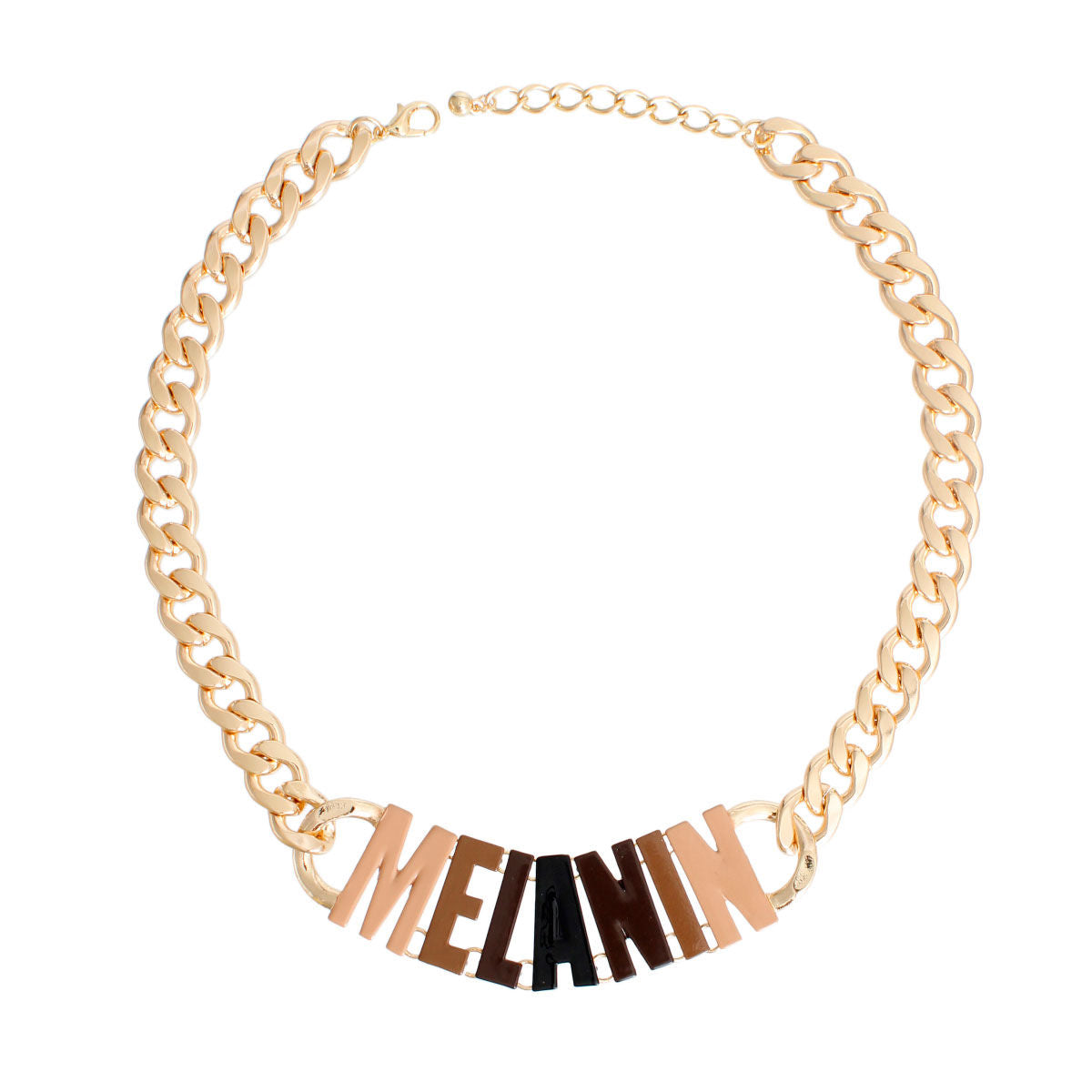 MELANIN Gold Chain Choker|16 + 2 inches - Premium Wholesale Jewelry from Pinktown - Just $17! Shop now at chiquestyles