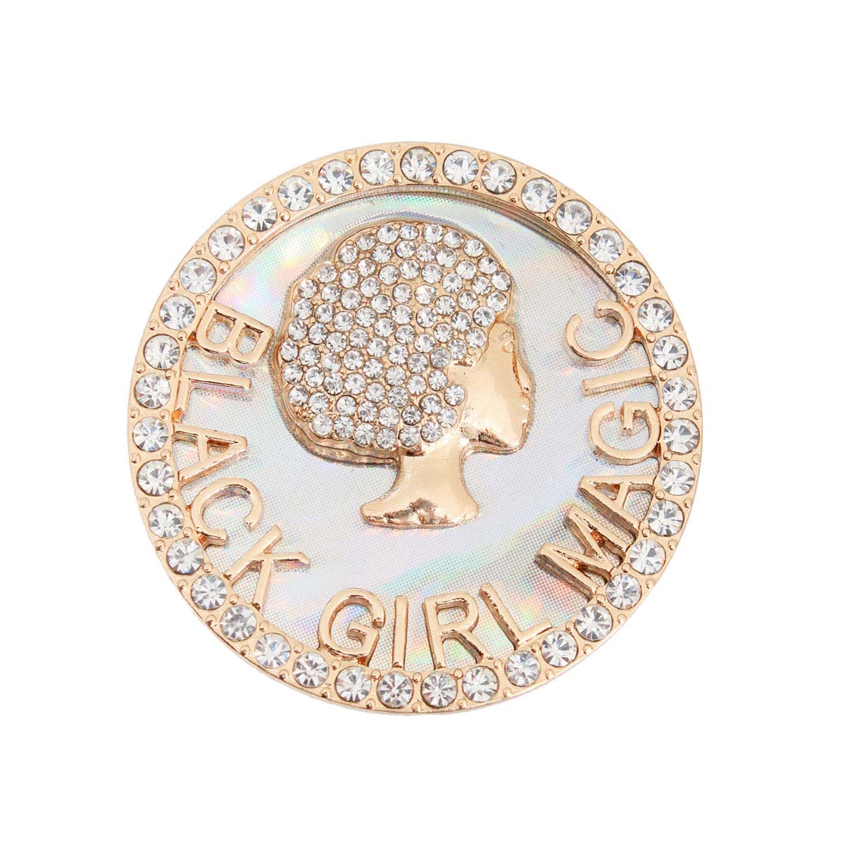 Gold Black Girl Magic Pop Socket|1.75 inches - Premium Wholesale Fashion Accessories from Pinktown - Just $12! Shop now at chiquestyles