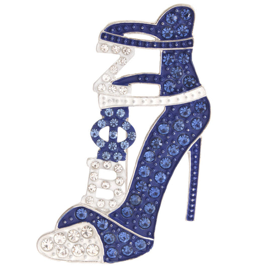 Blue Heel Sorority Brooch|2.5 x 1.5 inches - Premium Wholesale Jewelry from Pinktown - Just $15! Shop now at chiquestyles