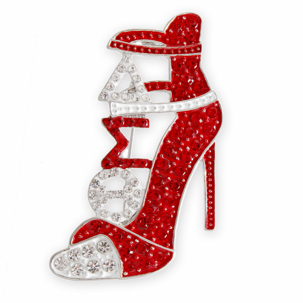 Red Heel DST Brooch|2.5 x 1.5 inches - Premium Wholesale Jewelry from Pinktown - Just $13! Shop now at chiquestyles