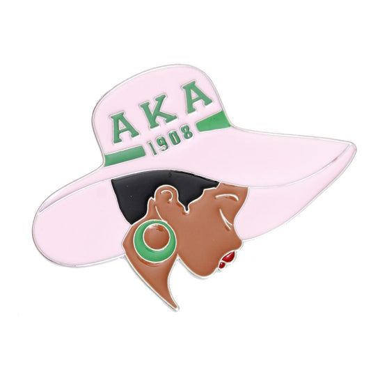 Pink Green Greek Letter Hat Pin|2 x 2.75 inches - Premium Wholesale Jewelry from Pinktown - Just $15! Shop now at chiquestyles