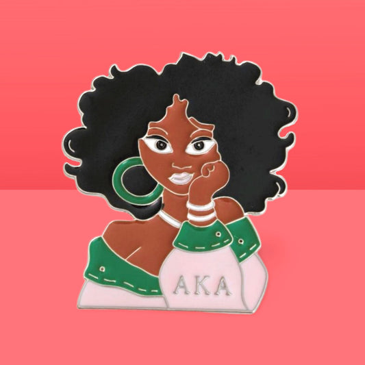 Pink Green Curly Hair Woman Pin - Premium Wholesale Jewelry from Pinktown - Just $16! Shop now at chiquestyles