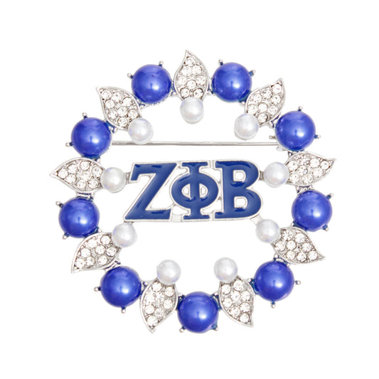 Brooch Blue White Zeta Pearl Pin for Women - Premium Wholesale Jewelry from Pinktown - Just $16! Shop now at chiquestyles