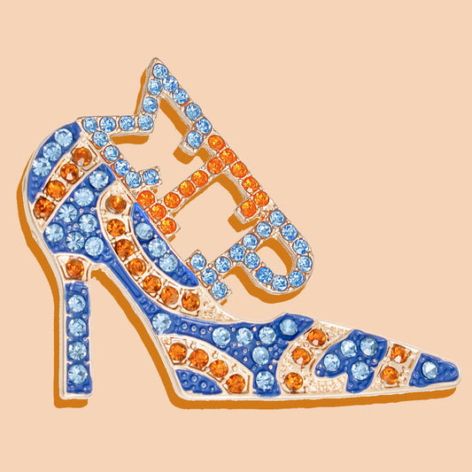 Brooch Sigma Gamma Sorority Heel Pin for Women - Premium Wholesale Jewelry from Pinktown - Just $15! Shop now at chiquestyles