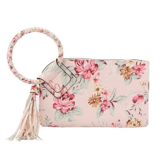 Blush FLoral Bangle Clutch|10.5 x 6 x 1 inches - Premium Wholesale Fashion Accessories from Pinktown - Just $31! Shop now at chiquestyles