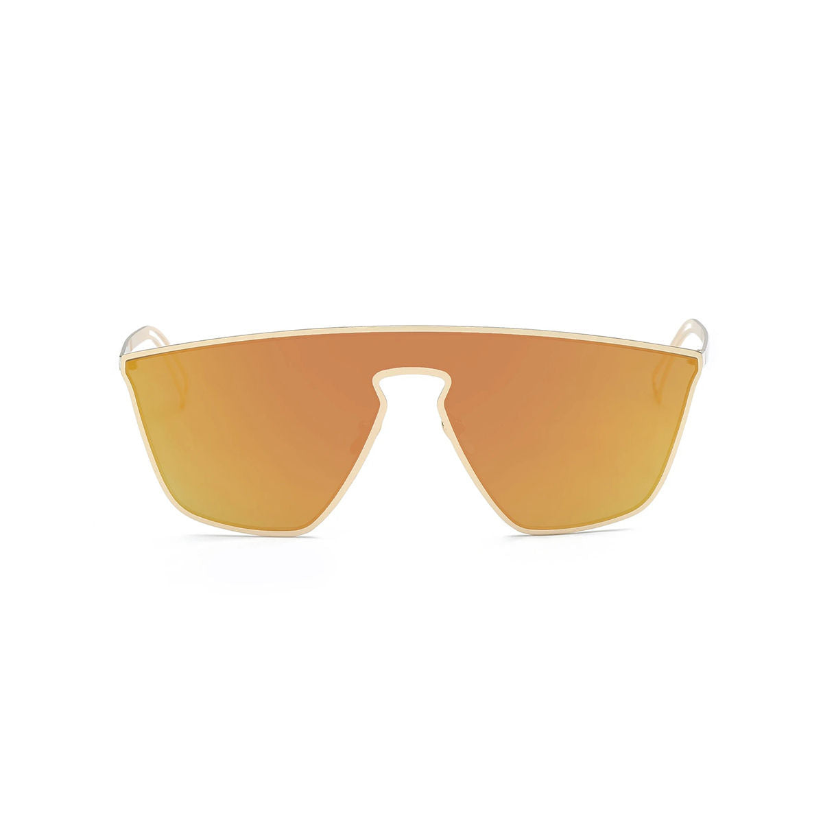 Orange Futuristic Flat Lens Sunglasses|One Size - Premium Wholesale Fashion Accessories from Pinktown - Just $16! Shop now at chiquestyles