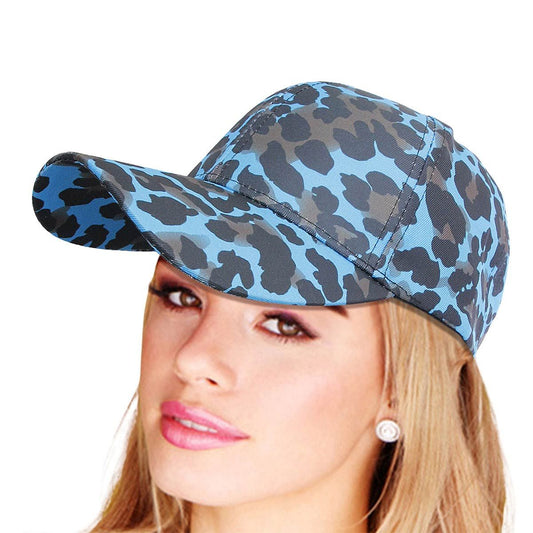 Blue Leopard Baseball Hat|Adjustable - Premium Wholesale Fashion Accessories from Pinktown - Just $13! Shop now at chiquestyles