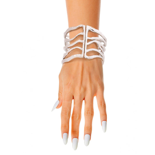 Silver Textured Cut Out Metal Cuff - Premium Wholesale Jewelry from Pinktown - Just $19! Shop now at chiquestyles